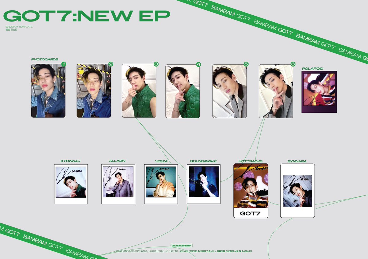 갓세븐 포토카드 𝗚𝗢𝗧𝟳 𝗡𝗘𝗪 𝗘𝗣 《𝗚𝗢𝗧𝟳》📗 PHOTOCARD LIST