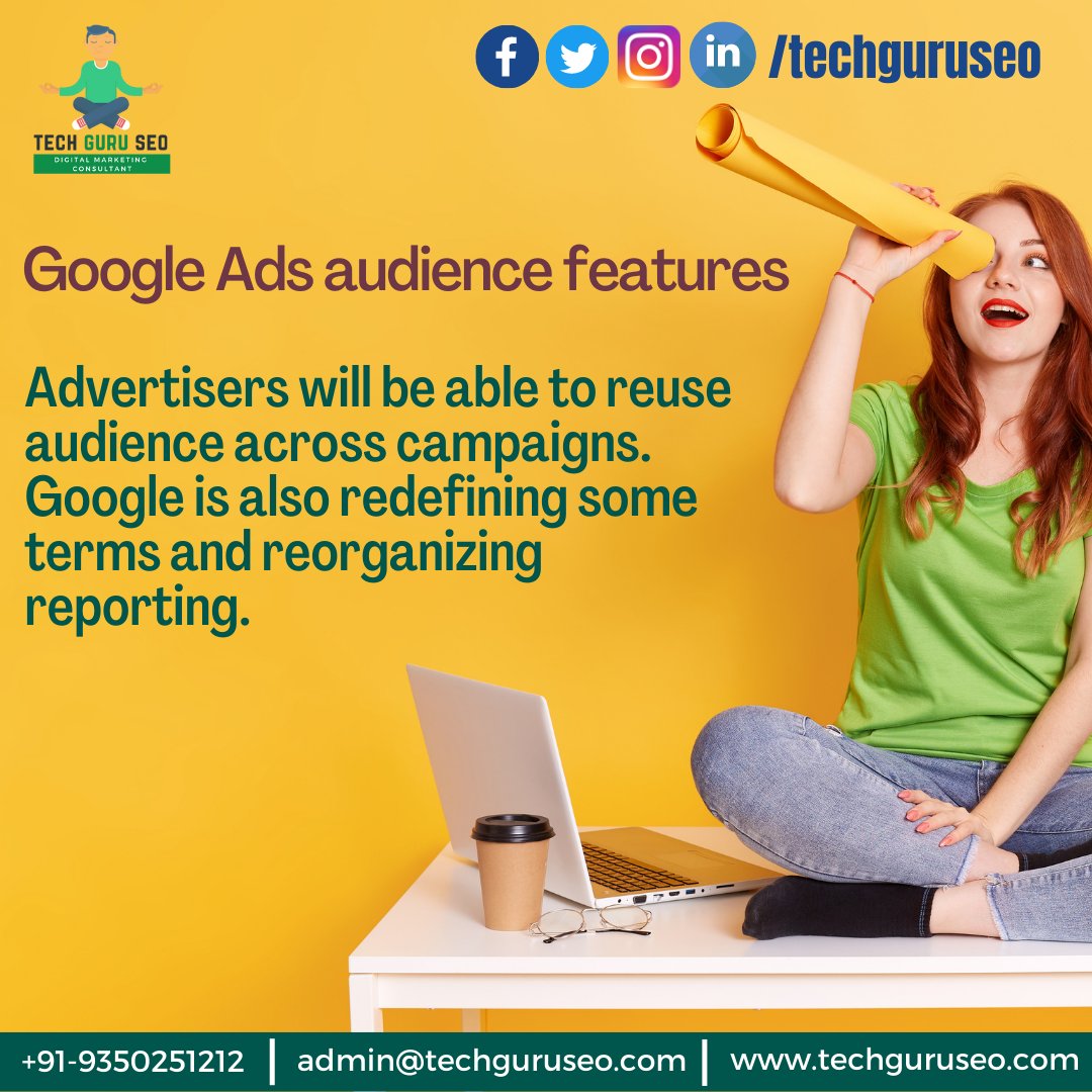 TechGuruSeo's tweet photo. Google Ads audience features

Advertisers will be able to reuse audiences across campaigns. Google is also redefining some terms and reorganizing reporting.
#techguruseo #digitalmarketingagency #digitalmarketing #socialmediamarketing #marketing #seo #digitalmarketingtips https://t.co/mUDQgnPrcE