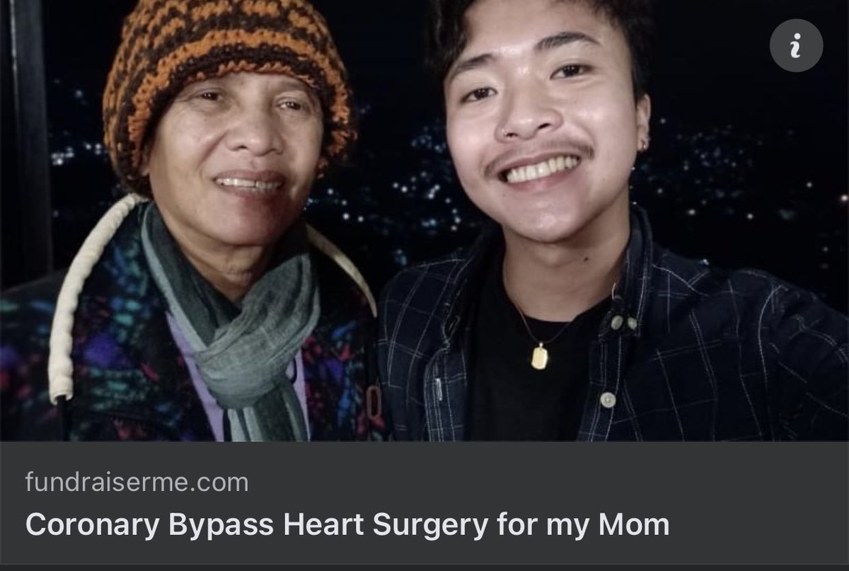 Isiahhlouis's tweet photo. Hi! My name is Isiah Louis C. Valencia and I am fundraising for my mother's (Virgina C. Valencia) heart bypass surgery. I am knocking on your kind hearts to ask help for financial assistance for the hospital expenses. 🙏🏻🥺 https://t.co/YUUYS1TKyF