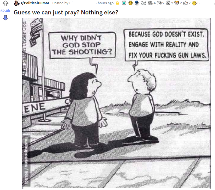 "Some words in a piece of paper will magically stop evil people from doing evil"