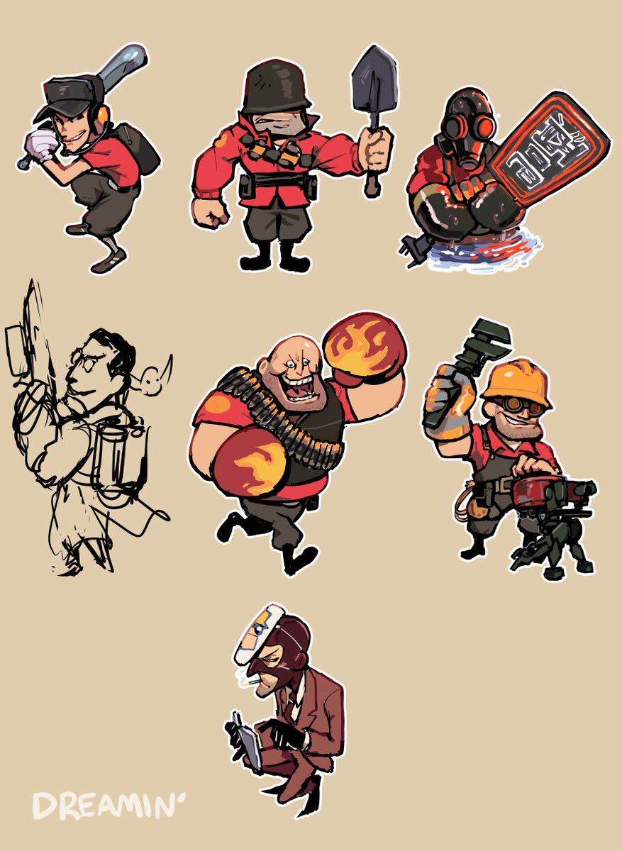 「some old tf2 fan art #savetf2 」|Dreamin'のイラスト