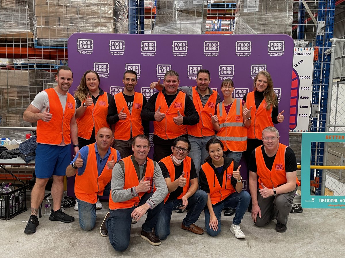 CiscoANZ's tweet photo. As part of the #Time2GiveBack Initiative, our Cisco ANZ CISG team and partner @outcomexaus were volunteering this week at Foodbank NSW & ACT. Thank you everyone for taking time out of your busy days and giving it an absolute 110%! ๐ฅฐ https://t.co/7LBsGDlr6u