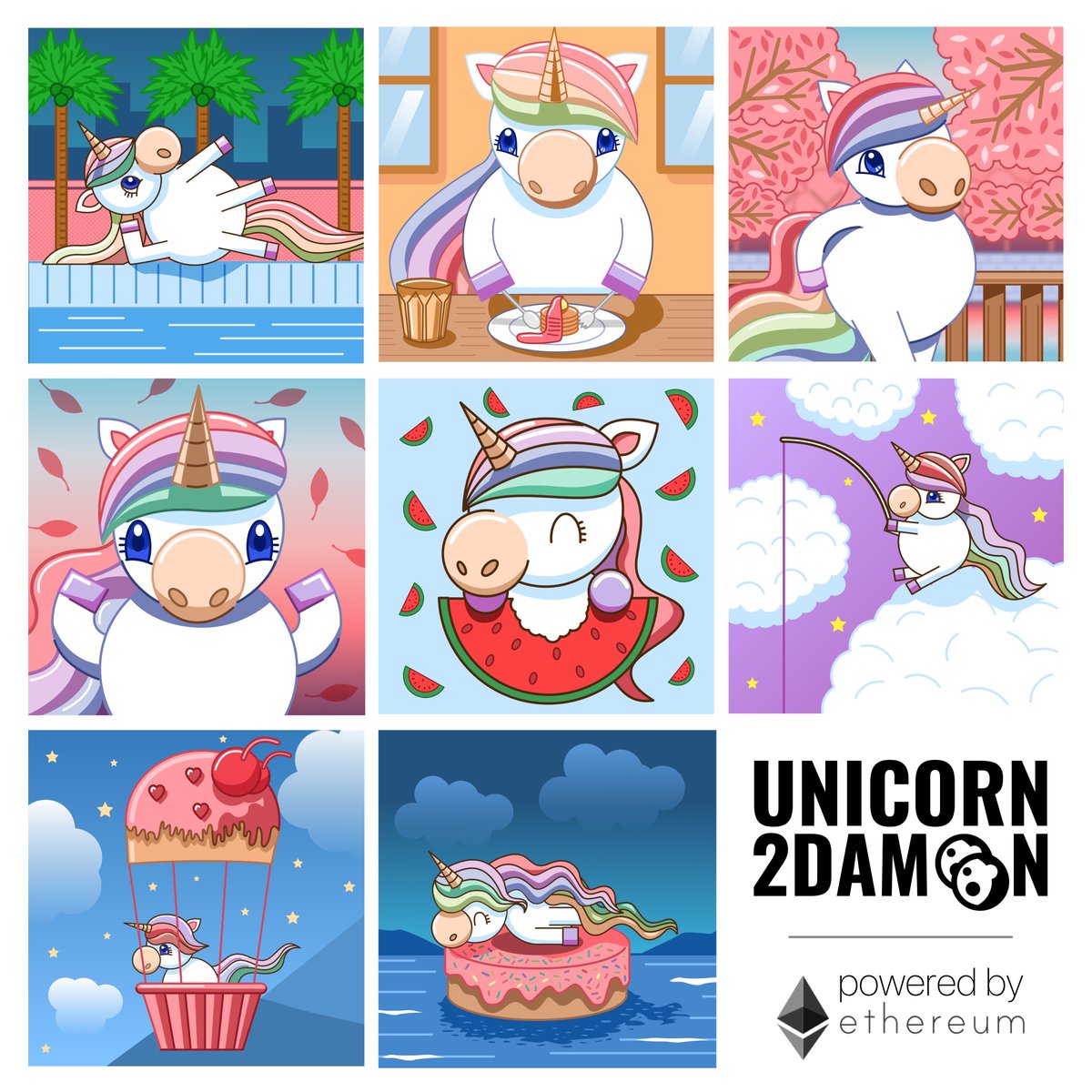 NEW DROP!
UNICORN 2DAM🌕🌕N  No. 0053-0060
Start 0.012 $ETH, Available on Opensea.
opensea.io/collection/uni…
Discord discord.gg/jwJMybDAGG
-----
#NFTCommunity #nftcollector #nftthailand #NFTdrop #NFTs #NFT #opensea #openseanft  #unicorn #unicornart #unicorn2damoon