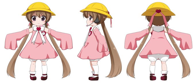 MMD月読アイちゃんを
作ってもらう時に作成した3面図です https://t.co/diFfTXlevT 