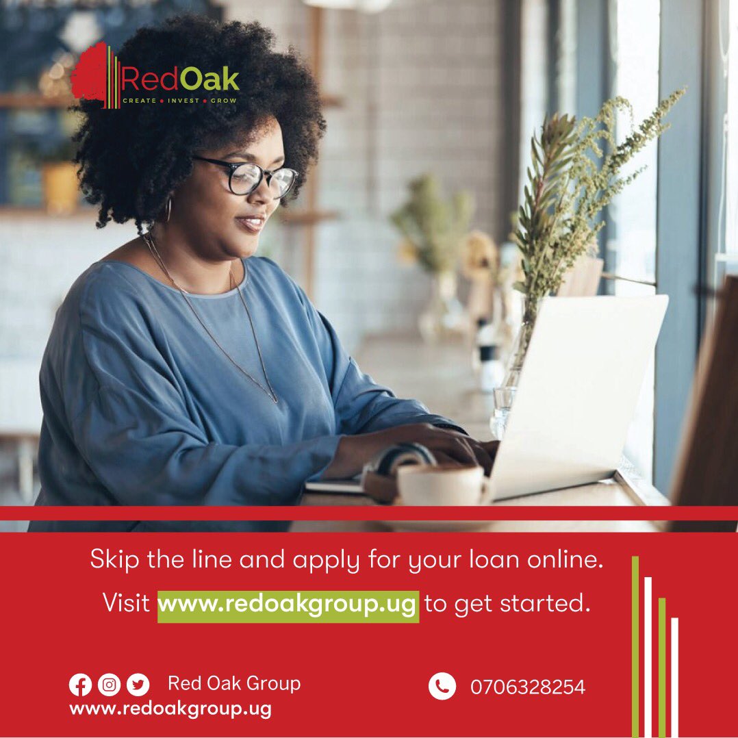 You don't have to come to our office physically to apply for a loan. Simply fill out an expression of interest on our website to get started here: redoakgroup.ug/loan-applicati…