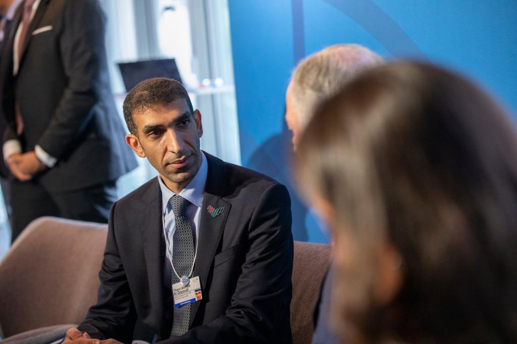 ThaniAlZeyoudi's tweet photo. Health innovation is one area that will be catalyzed by the Abraham Accords. Ahead of signing our new trade agreement with Israel, I joined @VPS_Health and guests to discuss how further bilateral collaboration and investment will deliver better health outcomes. #WEF22 @davos https://t.co/v0p2qApgxR