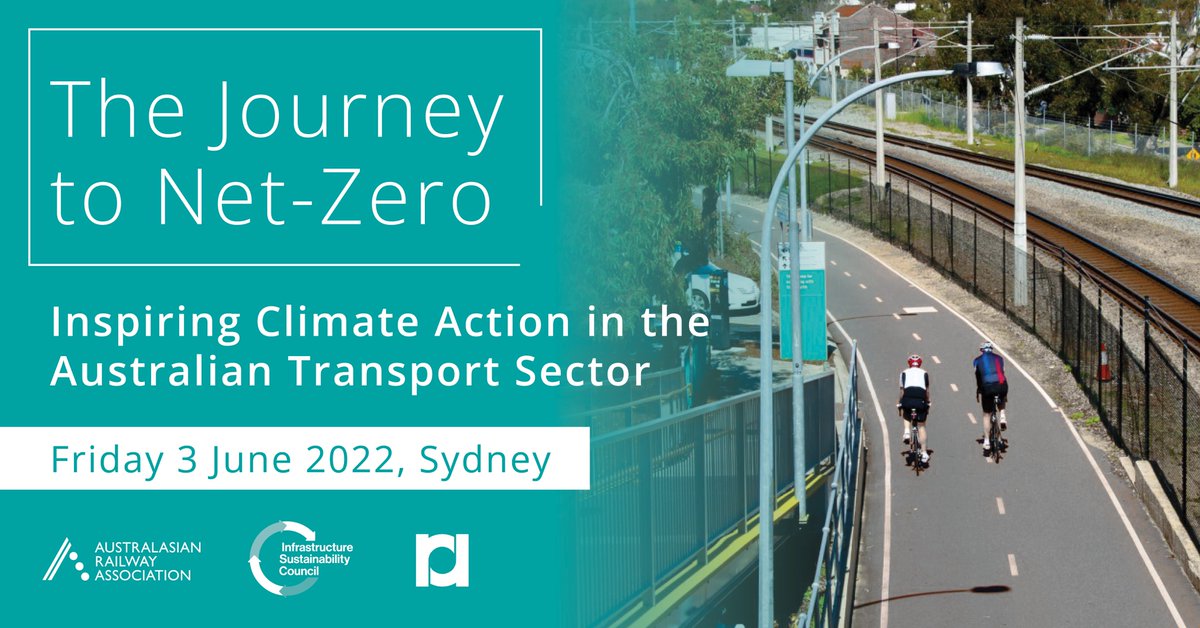 Join us at the SCG next Friday 3 June to learn how our industry is stepping up to support #decarbonisation. You'll hear perspectives from from <a href="/AustRail/">🚄Australasian Railway Association (ARA) 🚃🛤️</a> <a href="/ISCouncil_/">Infrastructure Sustainability Council</a> <a href="/RoadsAustralia/">Roads Australia</a> <a href="/KPMG/">KPMG</a> <a href="/ArupAustralasia/">Arup Australasia</a>.

Register at tinyurl.com/4kauue8c

Thanks to <a href="/ACCIONA_AU/">ACCIONA | Australia and New Zealand</a> and <a href="/autodesk/">Autodesk</a>