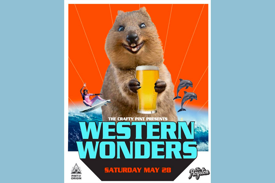TheCraftyPint's tweet photo. We're deep into #pintoforigin now, with a massive final few days on the cards.

If you'd like to taste some WA icons, newcomers &amp; never-seen-outside-WA beers, the Crafty team has helped curate a delicious lineup of Western Wonders for The Royston.

#PoO22

https://t.co/YOo1zu5dYk https://t.co/A7SnDpi0d3