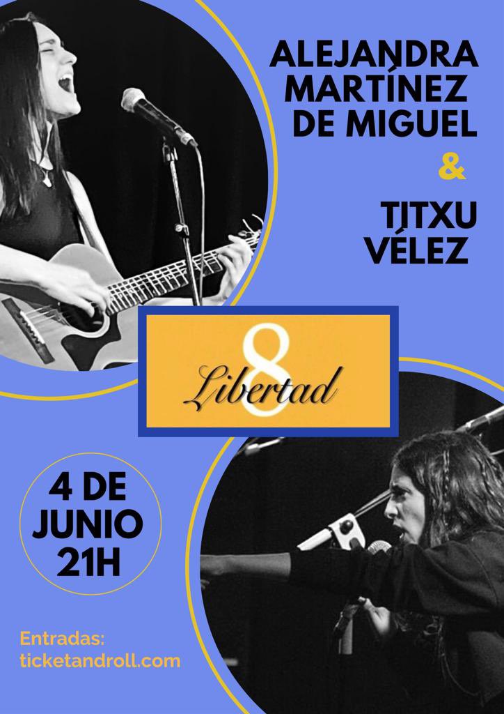 4 de Junio - MADRID. Recito con <a href="/VelezTitxu/">Titxu Vélez</a> en el <a href="/libertad8cafe/">Café Libertad 8</a> 
Será el último juntas en madrid en unos cuantos meses, así que…. Venirse! ✨ ticketandroll.com/evento/titxu-v…