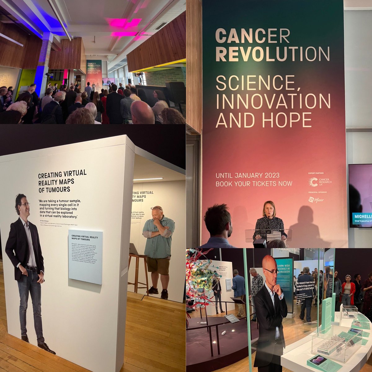 A new cancer exhibition at the @sciencemuseum in partnership with @CR_UK opened last night. Incredible science brought to life with powerful stories from patients, scientists and advocates and a look into the emerging technologies and treatments. Worth a visit.