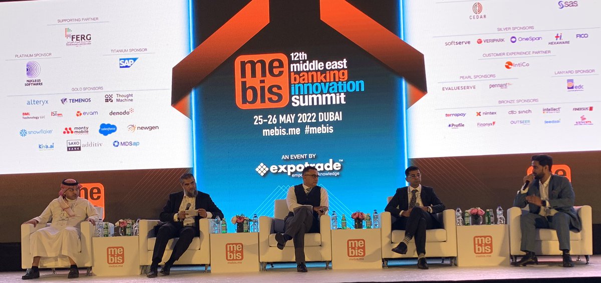 expotradeglobal's tweet photo. A panel session now featuring Sohail Shafiq  @StanChart , Dr. Tarun Sharma @NucleusSoftware, Naif Alharbi, @ANB-bank, Noman Rasheed @DIBToday and Salil Ahuja @FABConnects. The panellists are discussing the potential of digital lending leadership
#MEBIS https://t.co/PFnEQlSO5D