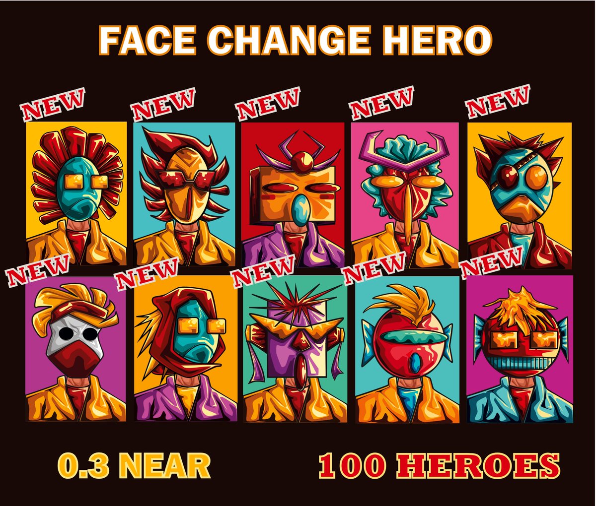 🔥 NEW 🌟 face change hero # 1/1
📢 This collection contains 100 HERO Let's go
<a href="/ParasHQ/">Paras 🟩🟧</a>

👁️ Link paras.id/collection/fac…

#NFT #NEARnft #NFTartist #NFTCommmunity #NFTdrops #NFTGiveaways #NFTs #NFTTHAILAND #PARASnft  #nftcollector  #NEARProtocol #ParasNFT  #ThaiNFT