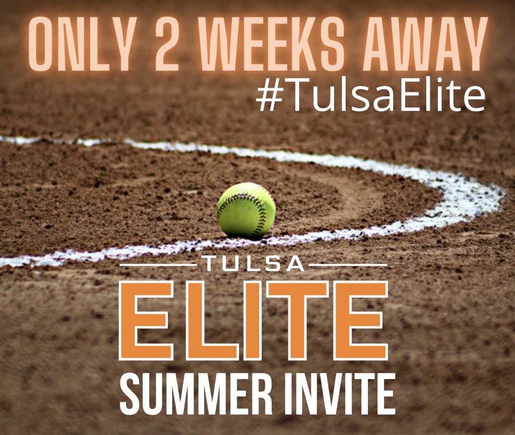 We are two weeks away from the 12th Annual Tulsa Elite Summer Invite!

MORE DETAILS COMING!  EMAIL to Coaches, on SOCIAL MEDIA &amp; TulsaEliteSports.com
#TulsaElite
