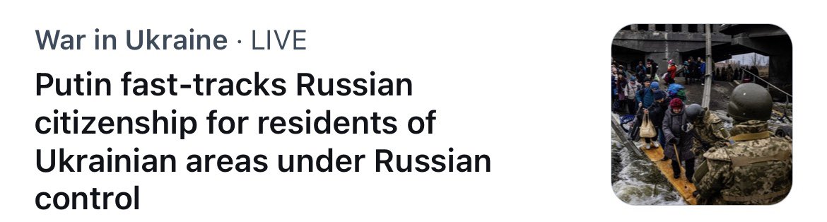 Read: become russian or die.
Scary reality of being under russian rule. Those poor people… 💔

No matter what… I’m believing in victory 🇺🇦
Light always conquers darkness 💪🏼