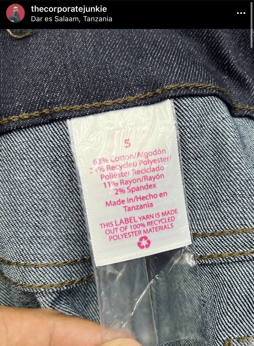 mBongo's tweet photo. From @aashiqshariff

“Did you know that Tanzania has one of the best jeans manufacturing facility? 
I was blown away by some of the world's fashion brands/business' products were "made in Tanzania"!

Couldn't be prouder as a Tanzanian.” https://t.co/v0Y7F1cAct