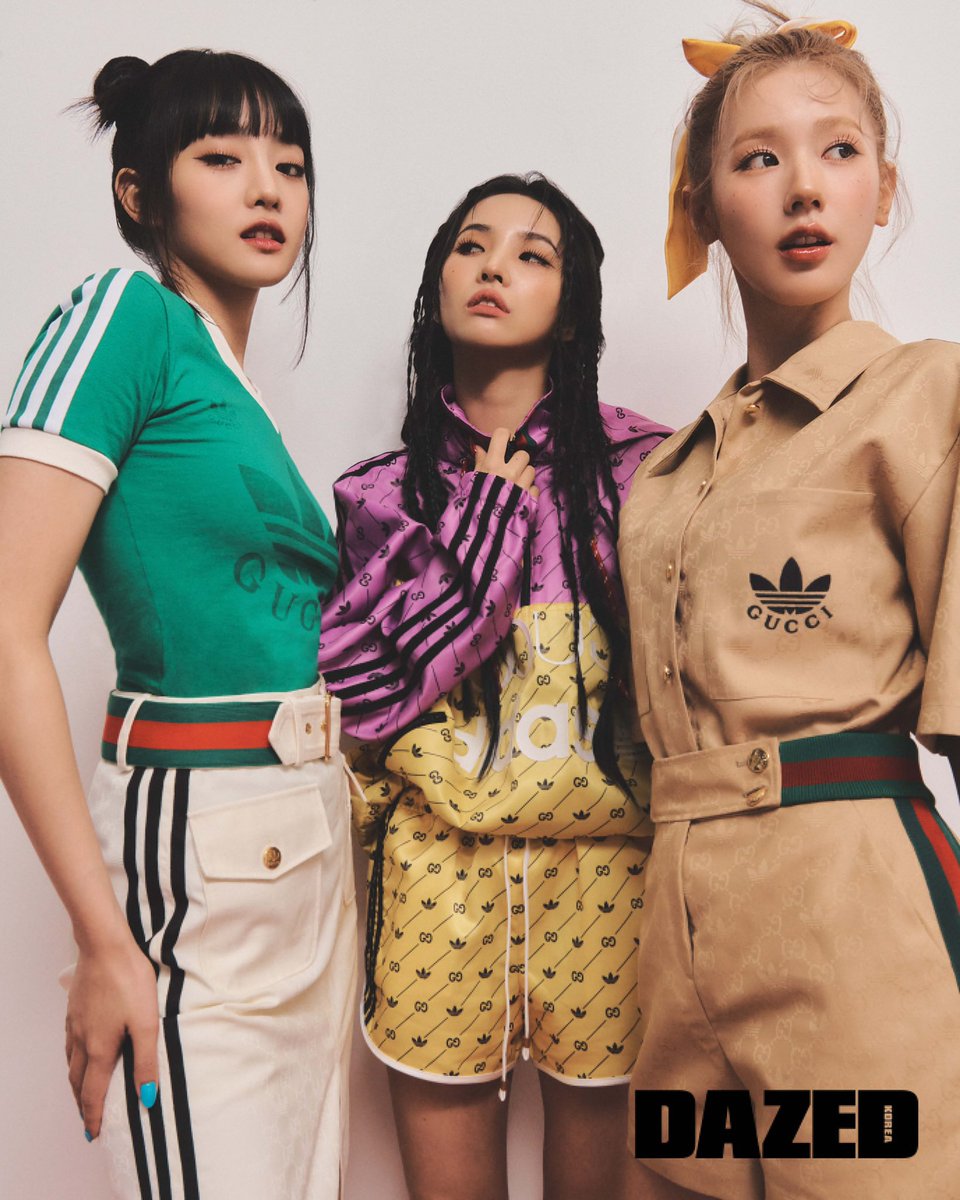 📸 (G)I-DLE Minnie, Soyeon, Miyeon X Gucci X Adidas for DAZED