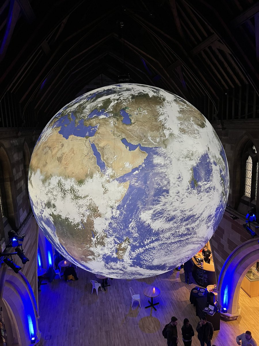 LisaColgan's tweet photo. EH and MM had a lovely evening country and feature spotting on a giant globe at the Gaia Exhibition last night. EH wanted Mrs Phillips to know that she climbed up to the high viewing platform to practice climbing the Pwerfan steps at Standon Bowers. @Class5Highpri @KTJayne3 https://t.co/WmUpVkx5UX