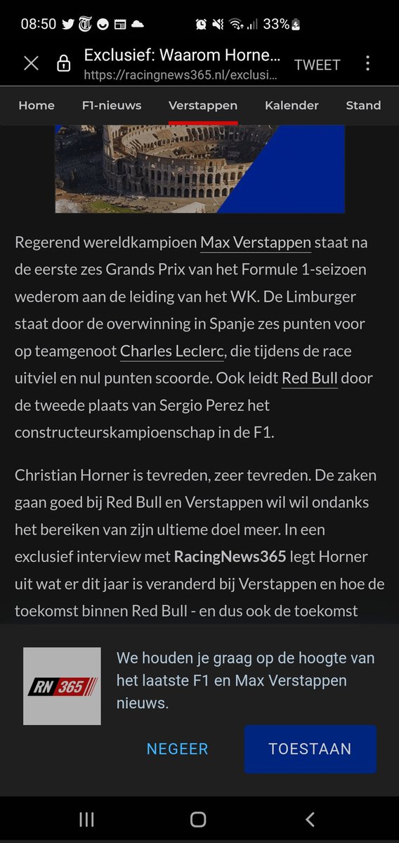 MENMNL's tweet photo. @Racingnews365 Sinds wanneer is Leclerc teamgenoot van Verstappen? https://t.co/A2SGEcyYkV