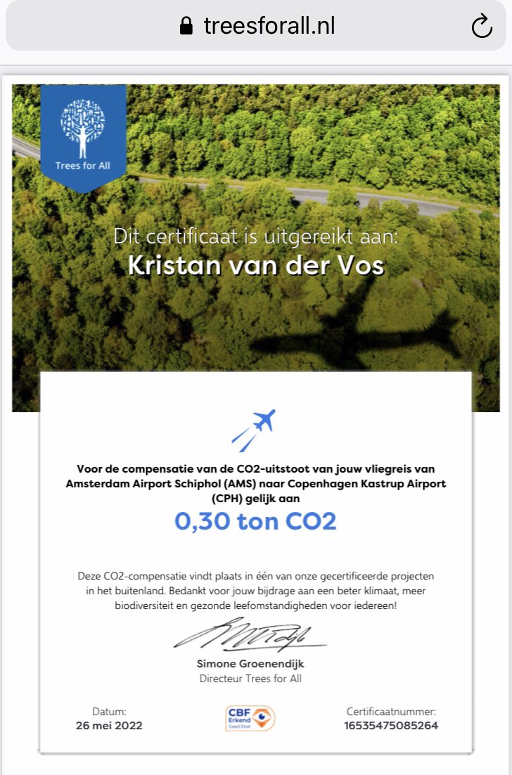 Travel ✈️ preparations: 🌳 🌲 🌱 
#backtotravel #editorlife #BATconference #copenhagen #co2compensation #reduceyourcarbonfootprint @TreesForAll