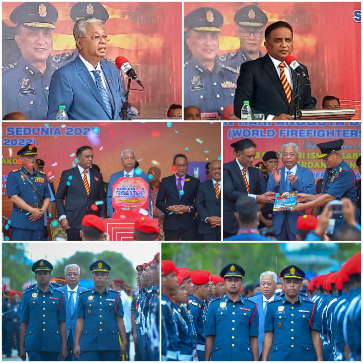 KP_bombaJBPM's tweet photo. 22.5.2022 Saya &amp; warga JBPM merakamkan ucapan penghargaan &amp; terima kasih di atas kesudian YAB Dato' Sri Ismail Sabri bin Yaakob, Perdana Menteri menyempurnakan Majlis Perasmian Sambutan Hari Anggota Bomba Sedunia 2022 yang diadakan di Dewan Millenium, Kepala Batas, Pulau Pinang. https://t.co/8LrsuzqCIW
