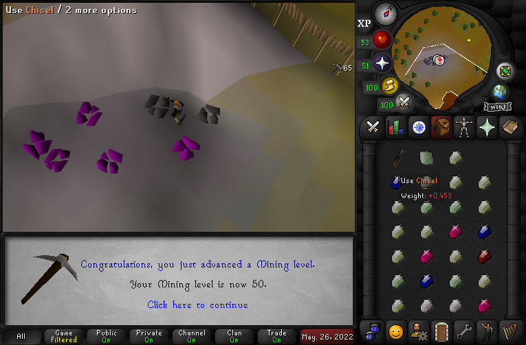 Lvl2Ghost's tweet photo. 50 Mining #osrs #oldschoolrunescape https://t.co/CdrXpnUELW