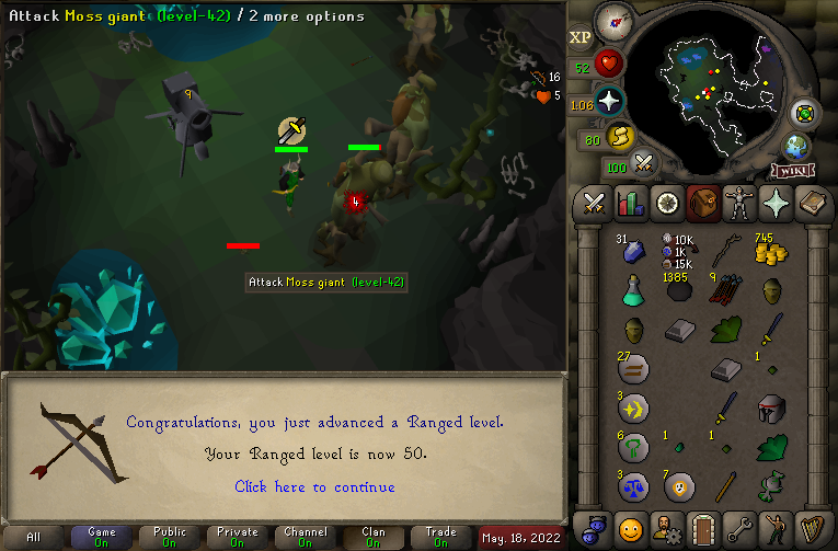 Lvl2Ghost's tweet photo. 50 Ranged #osrs #oldschoolrunescape https://t.co/wSbB5KTbMq