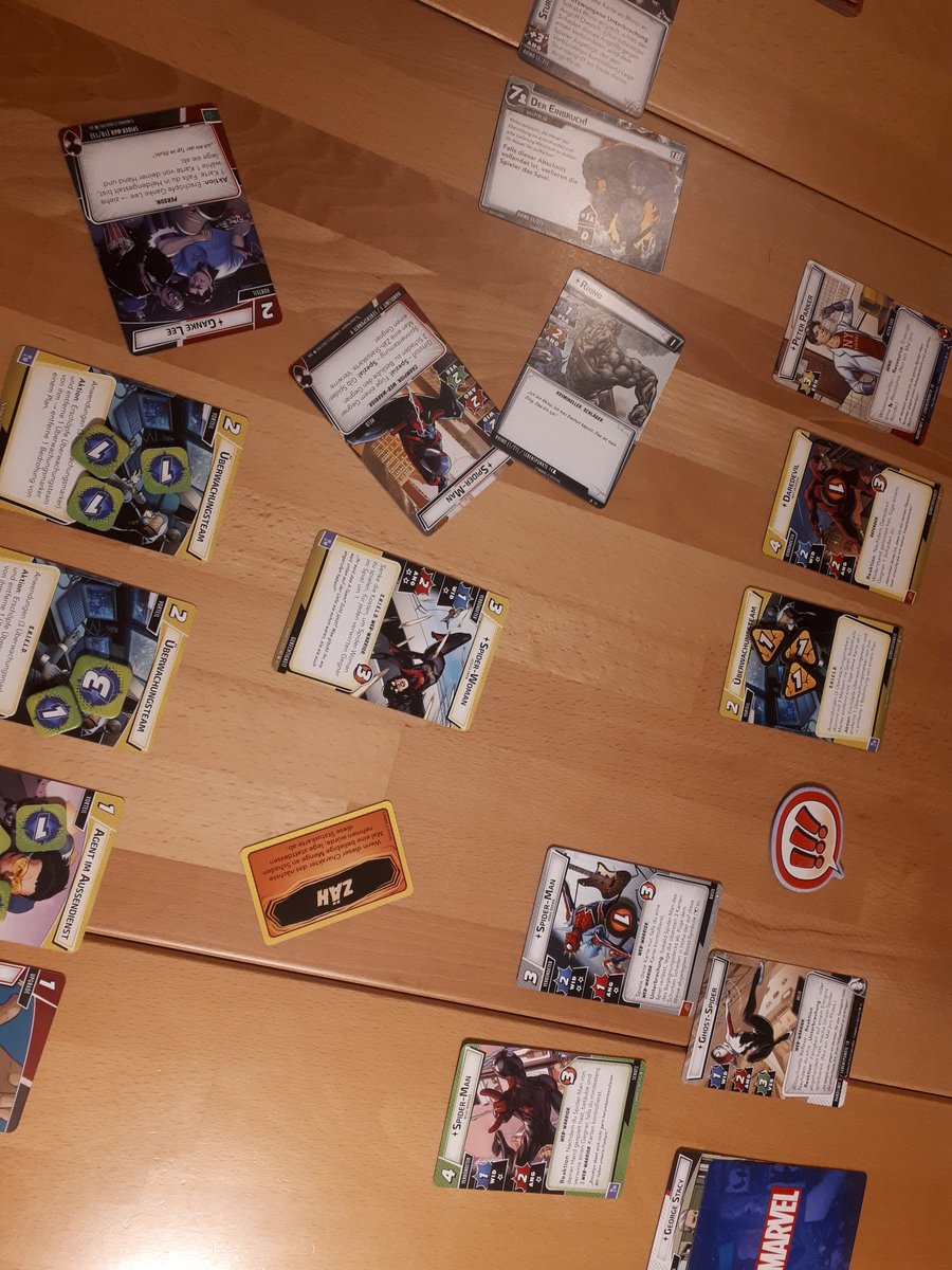 Irgendwie ist das mit den Netzschwingern etwas ausgeartet. Armer Rhino. #MarvelChampions