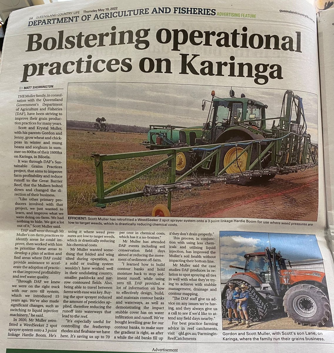 AgForceQLD's tweet photo. That's one way to do the weeding! 🚜 #innovation #science #agriculture #DAF #agforceqld #karinga #Queensland #farming #farmers #farmlife #AgForceLife https://t.co/ENUeFuMJNT