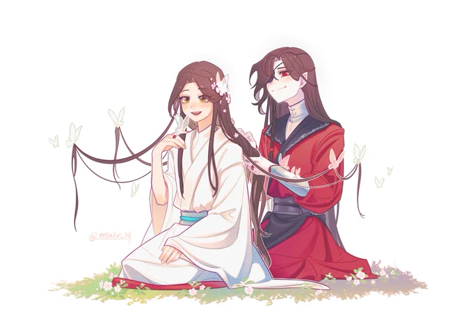 A lil bit of hualian to soothe the heart :^') 🌸 #tgcf 