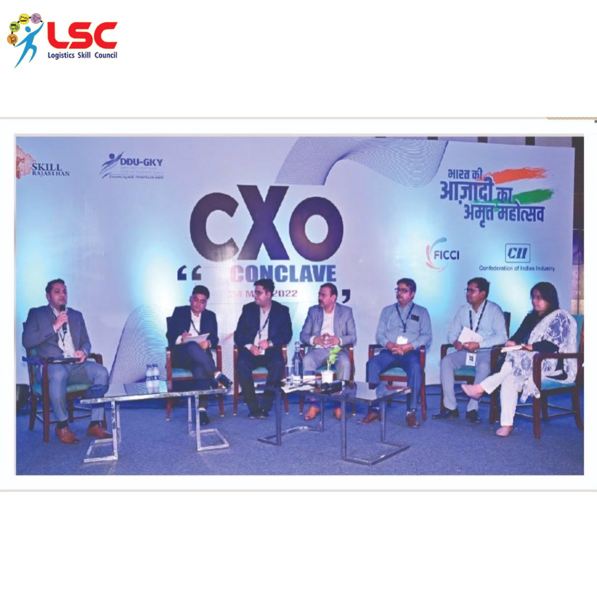 LogisticsSSC's tweet photo. Rajasthan Skill & Livelihoods Development Corporation (RSLDC) organised CxO Conclave-2022 in collaboration with Industries, Sector Skill Councils, Training Partners, and other stakeholders.
For more information: https://t.co/0cElZTviD5
#lsc #logistics #cxoconclave #nsqf #ddugky https://t.co/U9D7Rq2GBt