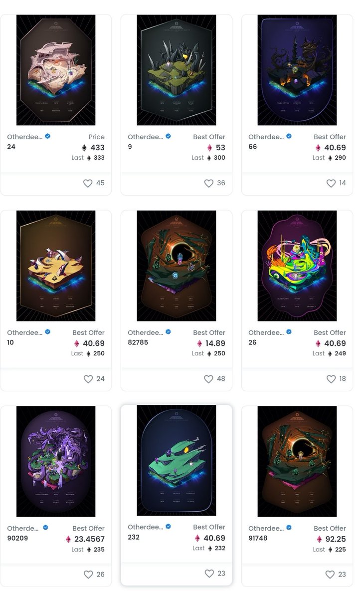 nf_tini's tweet photo. Name: @otherdeed for Otherside
Chain: Ethereum
Style: 2D / 3D Illustration - Gaming
Today's Floor on OpenSea: 2.95 ETH (5,761.42 USD)

Let the games begin!
#Nft #EthereumNFTs #OtherdeedforOtherside #Metaverse #Gaming https://t.co/X9C3NpIjtB