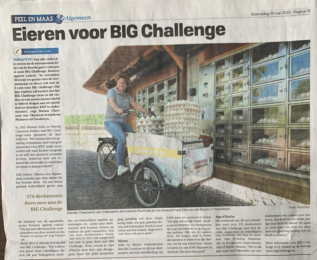 #Eieren voor BIG Challenge: een van de creatieve #boeren sponsorideeën <a href="/ClaessensMarian/">Marian Claessens</a> <a href="/kwf_nl/">KWFKankerbestrijding</a> <a href="/alpedhuzes/">Alpe d'HuZes</a> <a href="/omroep_peelmaas/">omroep p&m</a>