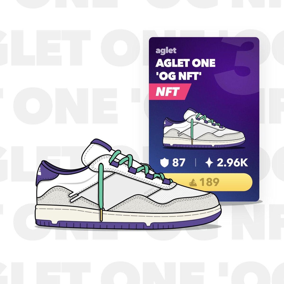 やったー🙌今朝反映されず諦めてたんですが、裏でのウォレット自動生成に時間がかかってたのか、先程アプリ起動したら当たってました👟✨
同じように諦めてる方もアプリ起動で確認してみると良いかも？
#Aglet #agletApp #Agletnft