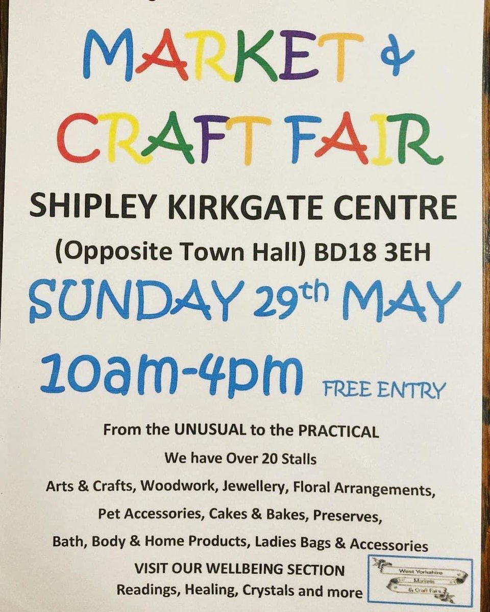 Sunday 29th May
MagnifiScents and Soaps, Busy Bee's Cakes &amp; Bakes, The Kindred Bizzare, Jewellery for the Soul, Deanna at Good Karma, Art by Carol UK, The Tyke Turner and Robbie's Resin craft,
Nanna's Attic, Nicole Lawson Studio, Kookycrochet - hand made gifts, @Bows plus loads.