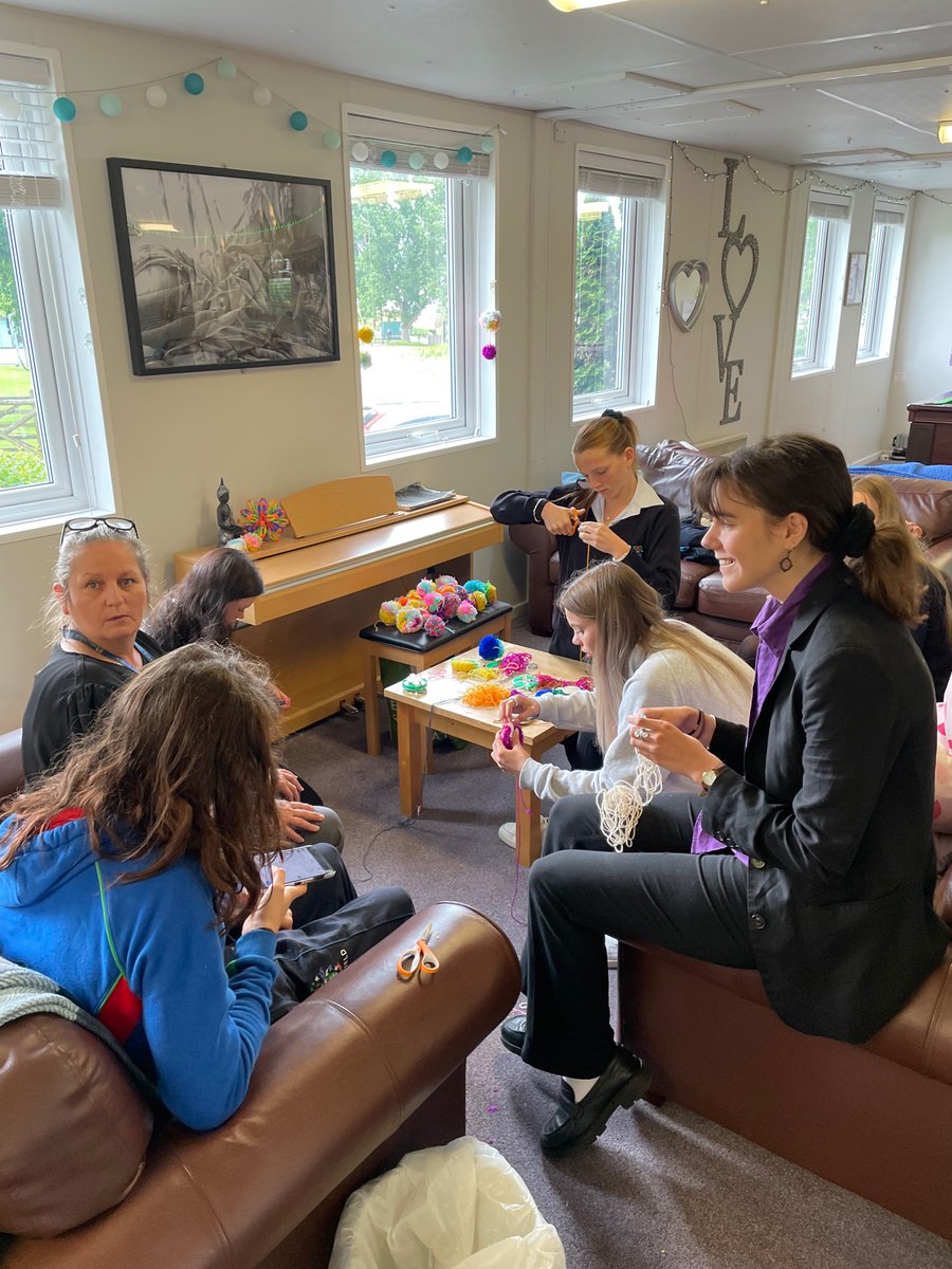 Our giving day Pom Pom making is in full flow. #MillfieldGivingDay Keep going wonderful Overleigh