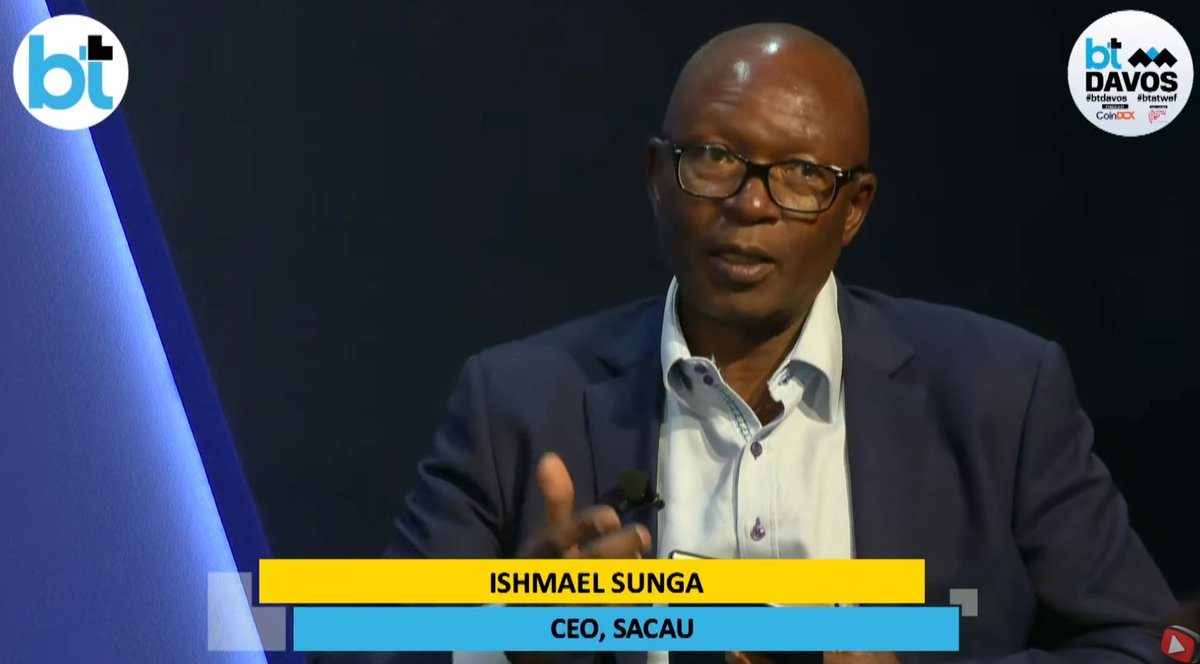 #BTAtDavos | "Blockchain can be used to provide information to farmers &amp; enable them to negotiate better. Remote sensing is important to measure land. There should be a practice-based reward system for farmers, and not a volume-based one," sats <a href="/IshmaelSunga/">Ishmael Sunga</a>, CEO, SACAU at #WEF22