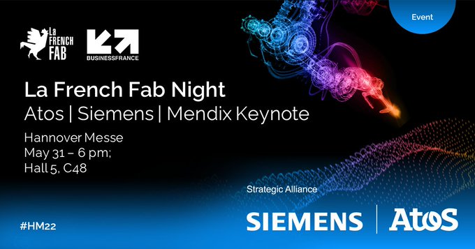 We are co-hosting @LaFrenchFab Night with @Siemens & @Mendix on May 31, 6PM...