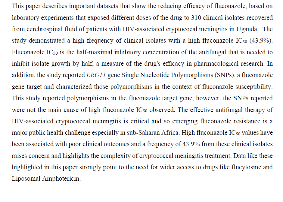 JoF_MDPI's tweet image. An article entitled “Lack of Association between Fluconazole Susceptibility and ERG11 Nucleotide Polymorphisms in #Cryptococcus neoformans Clinical Isolates from Uganda” from David B. Meya et al.

View full text at mdpi.com/2309-608X/8/5/…