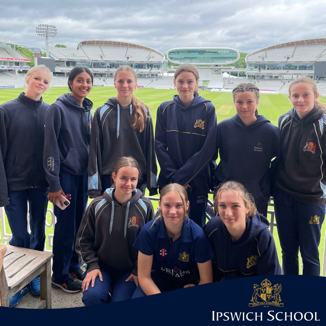 ipswichschool's tweet photo. U15 Indoor Cricket National Runners-Up🥈👏

With 800 schools entered into this year’s competition, this is such an amazing achievement. We are very proud of you girls!

Fantastic team photo taken yesterday from the England dressing room with Lord’s Cricket Ground in background🤩 https://t.co/vFUZToJ0Rk
