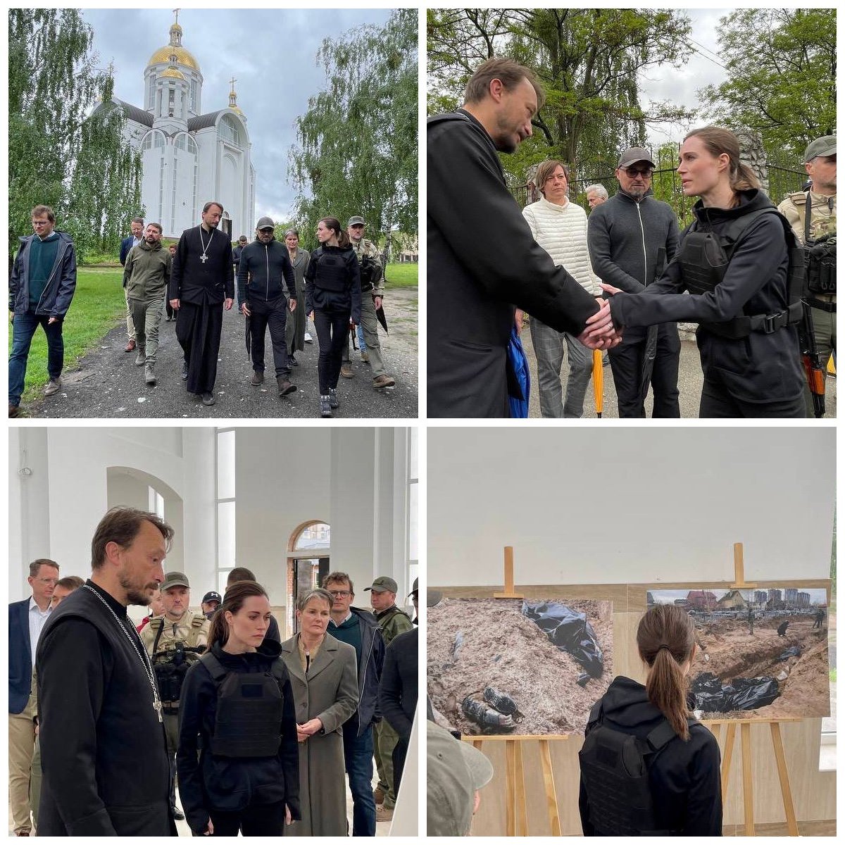 BEliasson2's tweet photo. Noterar att Republikens statsminister @MarinSanna är i Ukraina för att träffa @ZelenskyyUa och hedra offren för illdådet i #Butja , ett dåd lika förfärligt som #Oradour och #Lidice !
Vad gör @SwedishPM ? Dricker kaffe med @strandhall , @johanssonmorgan och #KhashayarFarmanbar ? https://t.co/zjaeg7HpOz