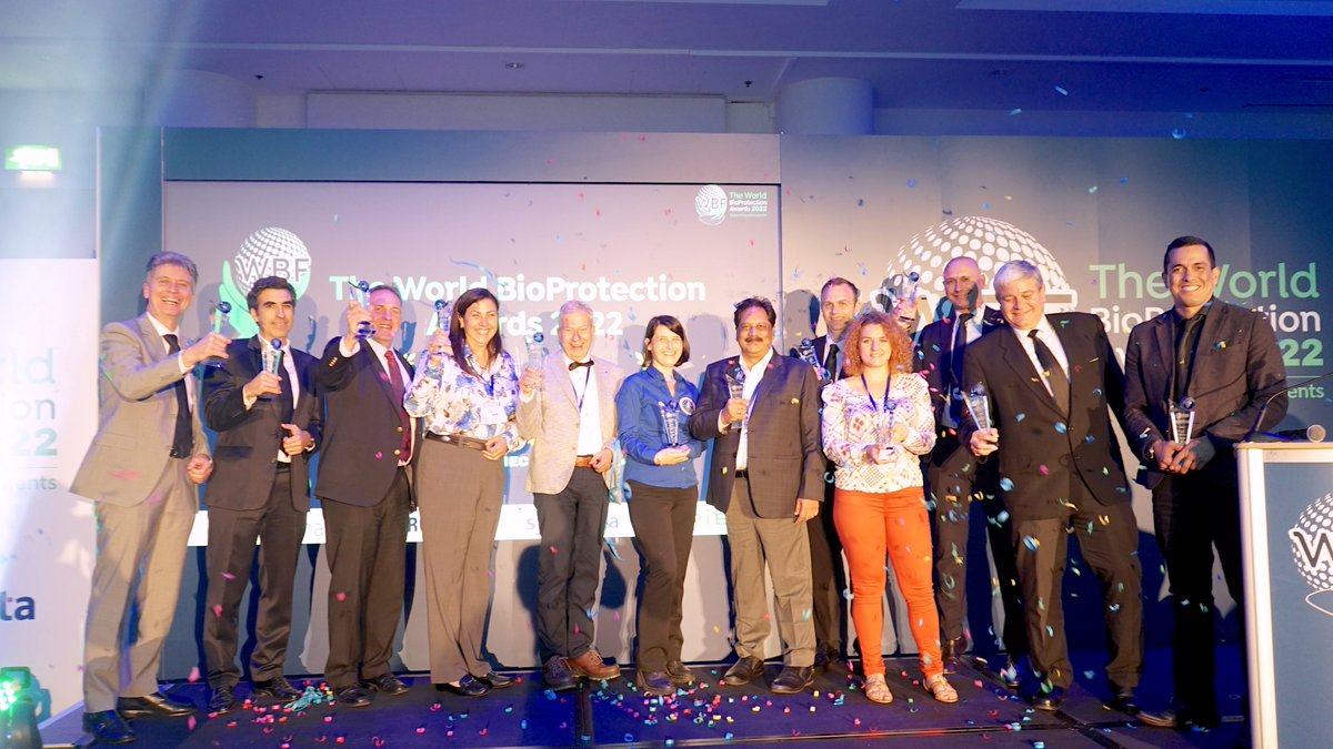WBForum_'s tweet photo. Congratulations to All Our Winners!!!🎊 🎊 🎊
THE WORLD BIOPROTECTION AWARDS 2022!
Established to celebrate achievements across the biocontrol and biological agriculture.
#wbfsummit #AWBSA2022 #bioprotection #biosummit22 #biopesticideRR #wbawards https://t.co/MGF47BtDnF
