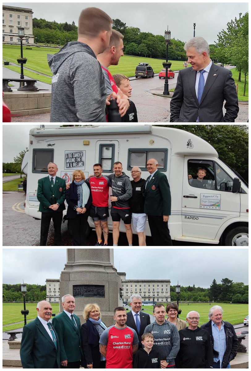 VeteransCentre's tweet photo. The Big Dander Boys set off on their epic walk this morning. They were running a bit behind time so they ran part of it. 

If you can support the Big Dander Around the UK &amp; Ireland please follow this link.
https://t.co/42de4zaMUy

#BigDander #BillyTheLegend https://t.co/xK6rhhgK5I