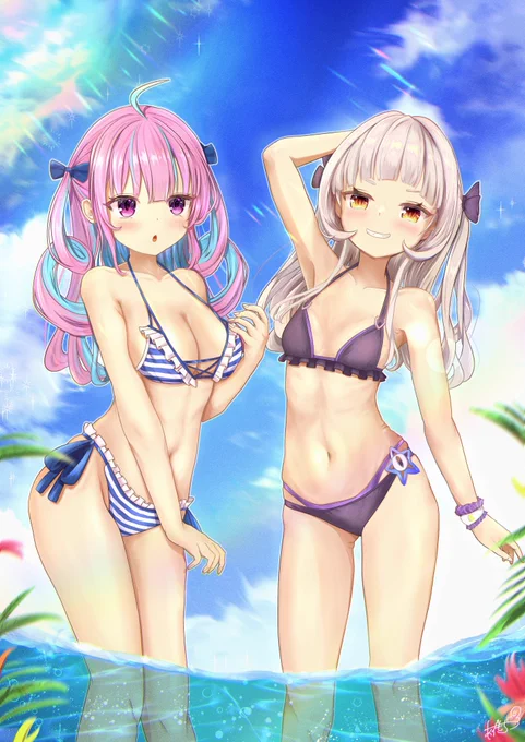 あくしおサマー🏝️
#シオンの書物 #あくあーと
#ホロライブサマーに願いを 