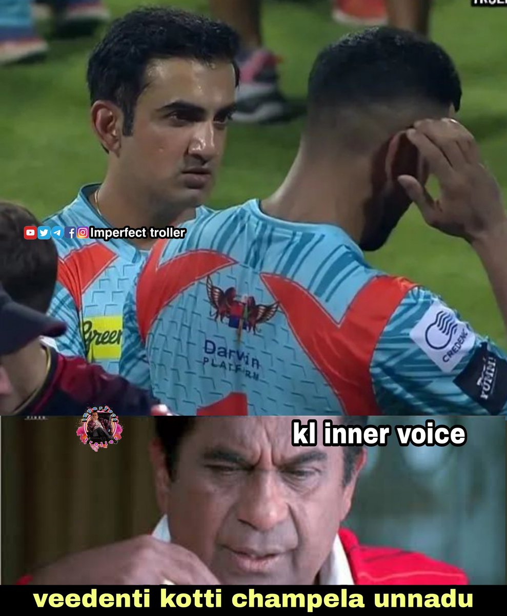 chinna_adf's tweet photo. #gautamgambhir angry on #KLRahul 
#IPL2022 #IPLFinal #LSG https://t.co/9puqalBUbE