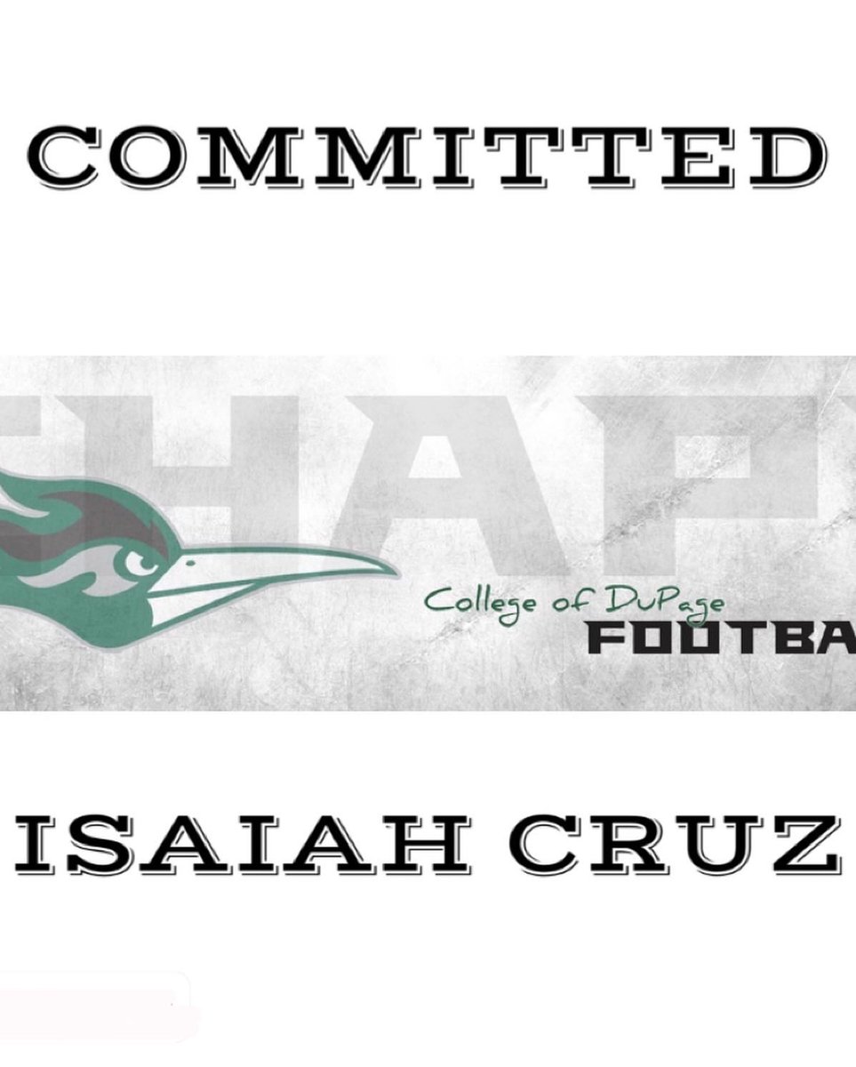 IsaiahCr14's tweet photo. I am extremely honored and blessed to continue my academic and athletic career @Dupage_Football thank you @FBCoach_Rahn and @Coach_Hence for this opportunity.. 110% COMMITTED💚🖤 @CoachElder54 @TaftFootballChi @mikeclarkpreps @CoachBigPete https://t.co/zPZhwGncaR