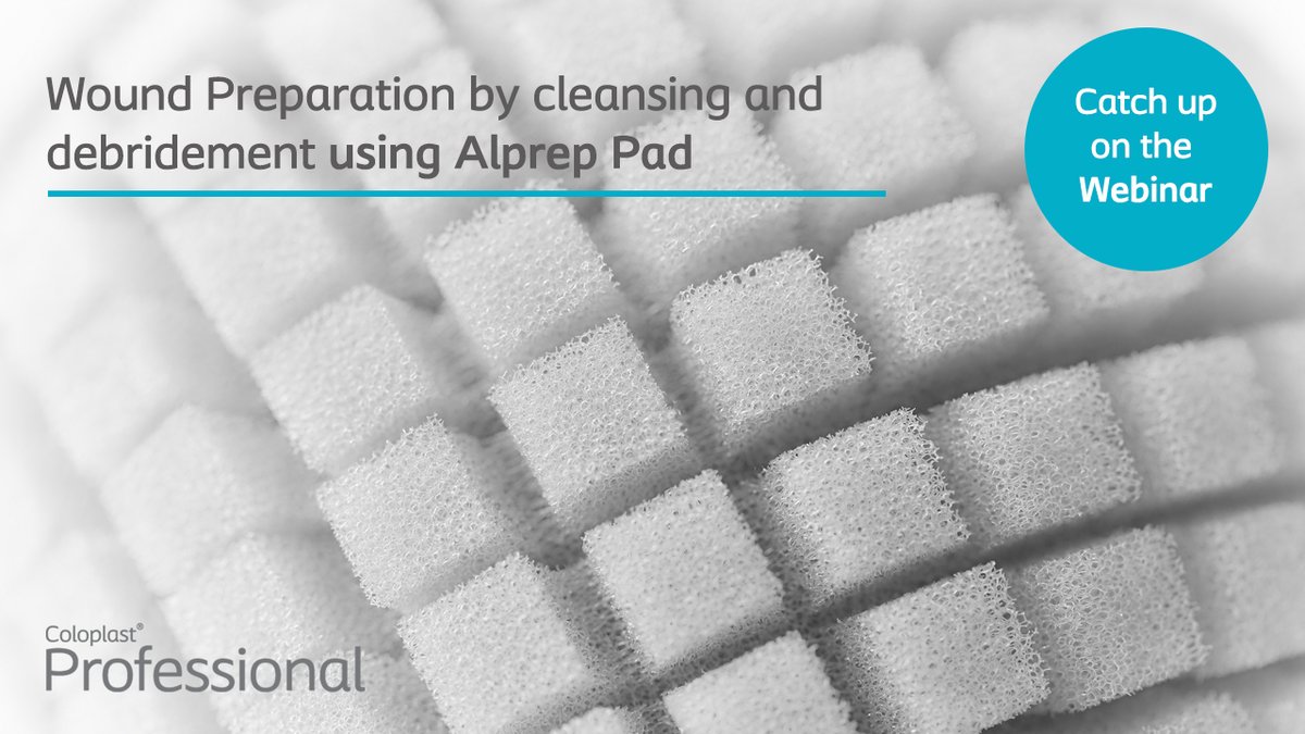 ColoplastUKWSC's tweet photo. If you missed the Best Practice Recommendations Webinar - Wound Preparation by cleansing and debridement using Alprep® Pad held a few weeks back you can catch up here: https://t.co/k89nI3RfE0
#AssessPrepareTreat #WoundDebridement #Wounds #AlprepPad #WoundPreparation https://t.co/2ipycAZseO