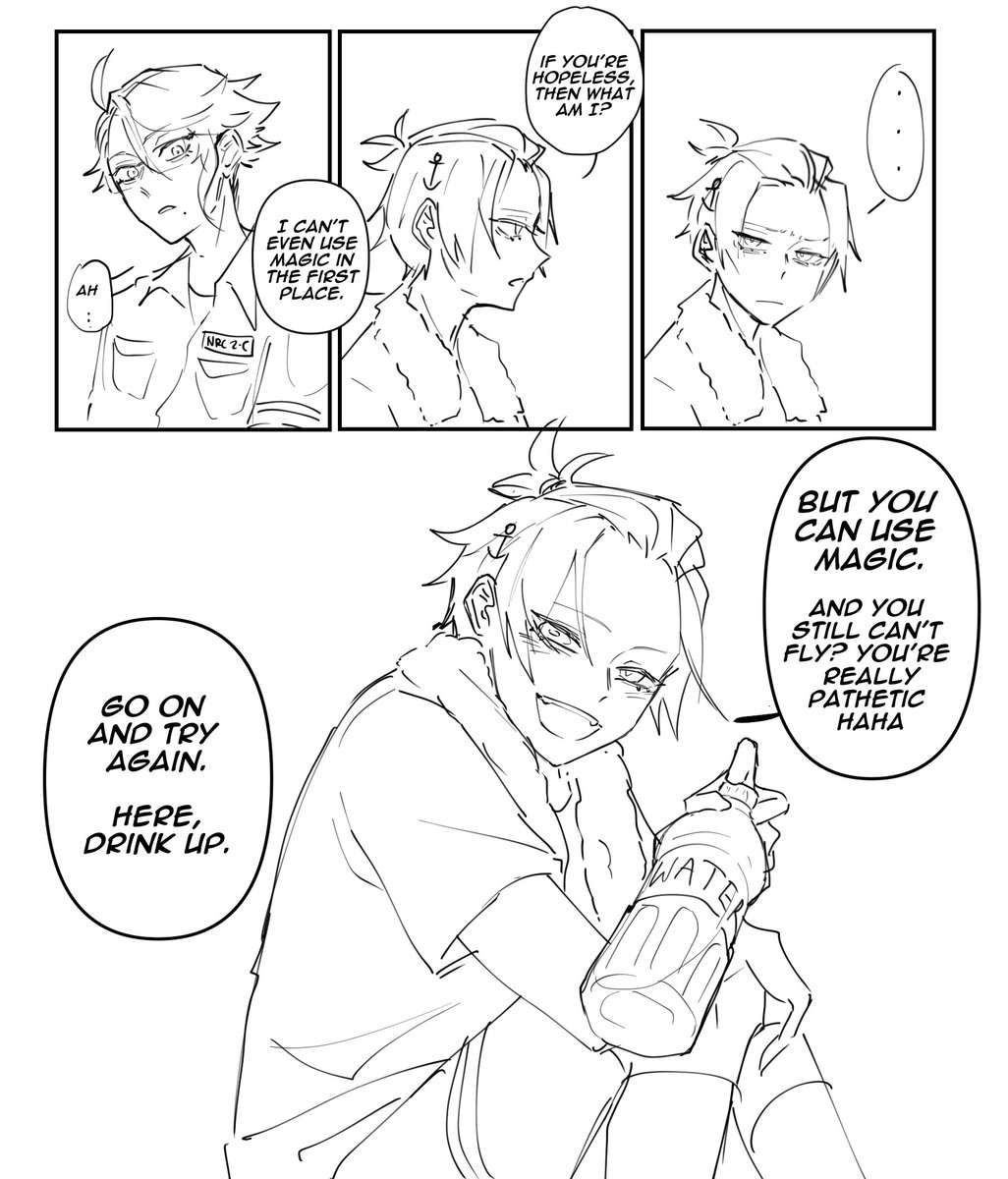 アズ監♂ キスの日 (05.23) rkgk 
AzuKan kiss day doodle
(1/2)

この漫画は英語で書いたけど、日本語で翻訳するかも。
※創作監督生あり creative prefect
※監督生顔ありprefect has a face
#twstプラスB #twst夢 