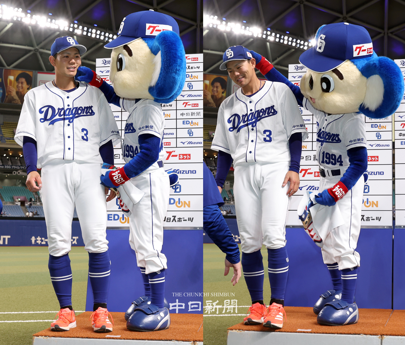 すべりこみ　高橋周平選手　3　中日ドラゴンズ　靴べら　バット すべりこみ 高橋周平選手 3 中日ドラゴンズ 靴べら バット