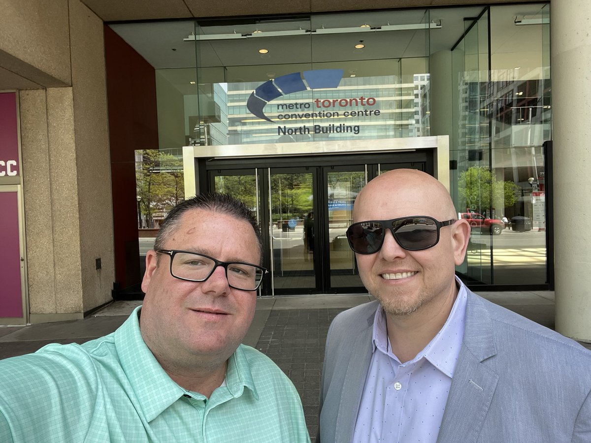 busman23's tweet photo. Great to be back downtown Toronto meeting with @OntMotorCoach and @MotorCoachCan member John Stepovy, Pacific Western Transportation,who’s in town attending #RVC2022. https://t.co/eDN2miIhhY
