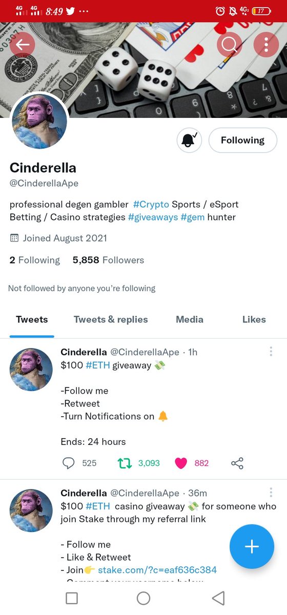 Canaryfreecs's tweet photo. @GiveAwayHost @CinderellaApe https://t.co/AYJTXrXnZm